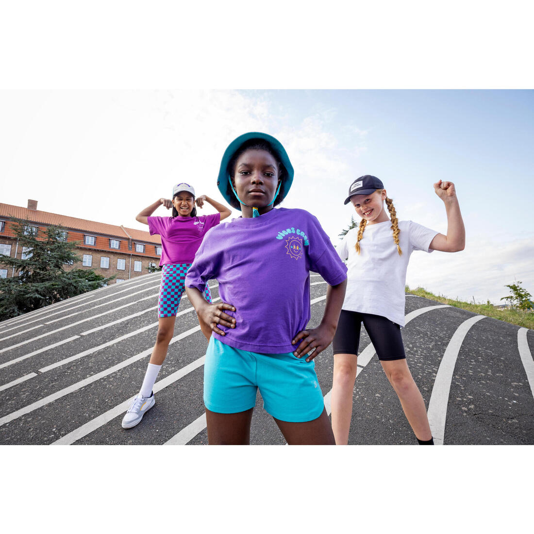 Short multisport coton fille