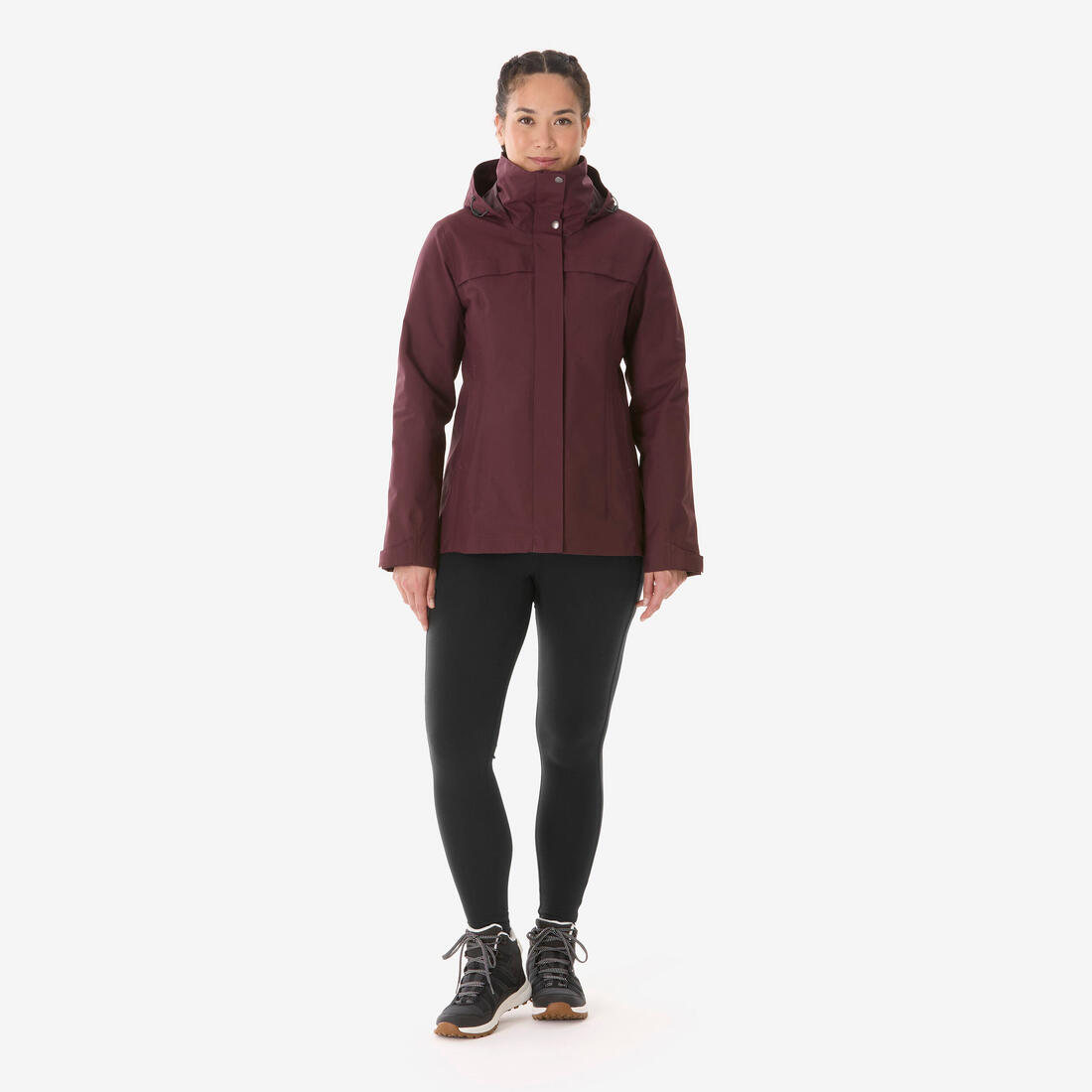 Veste de randonnée 0°C chaude femme, NH100 3en1