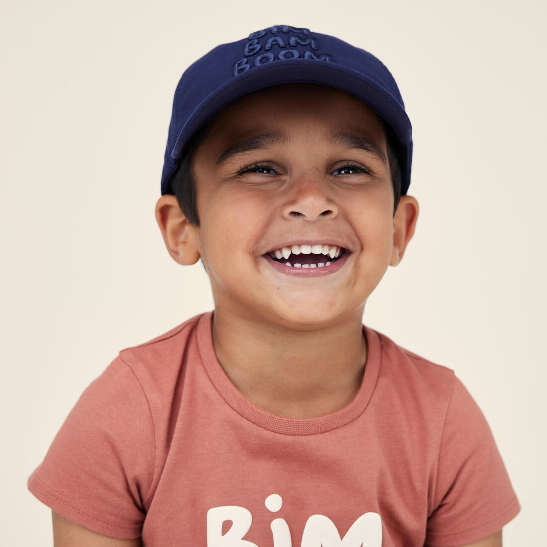 Casquette multisport ajustable bébé mixte, Rose blanc terracotta