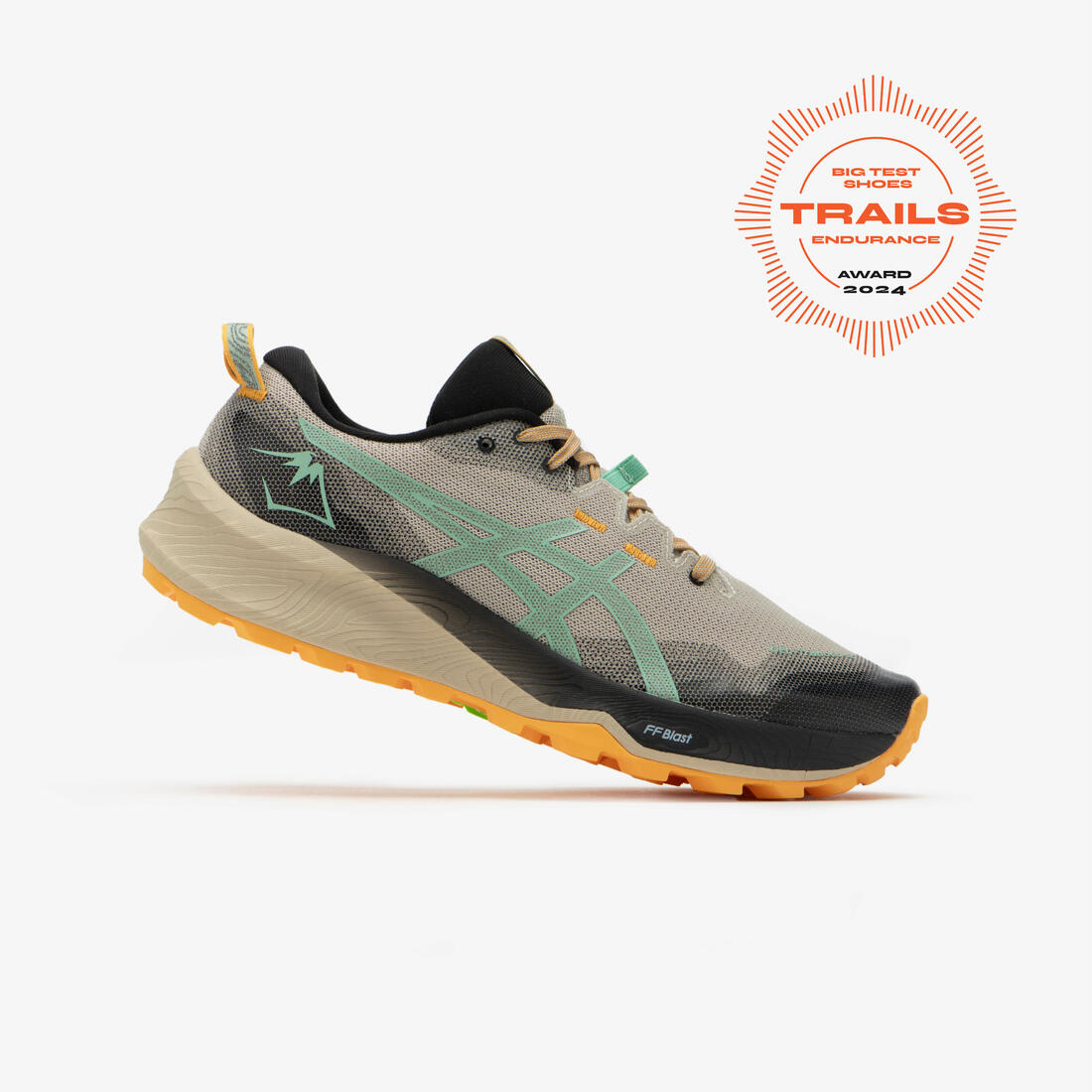 CHAUSSURES DE TRAIL RUNNING HOMME ASICS - GEL-TRABUCO 12 NOIR BLEU VERT