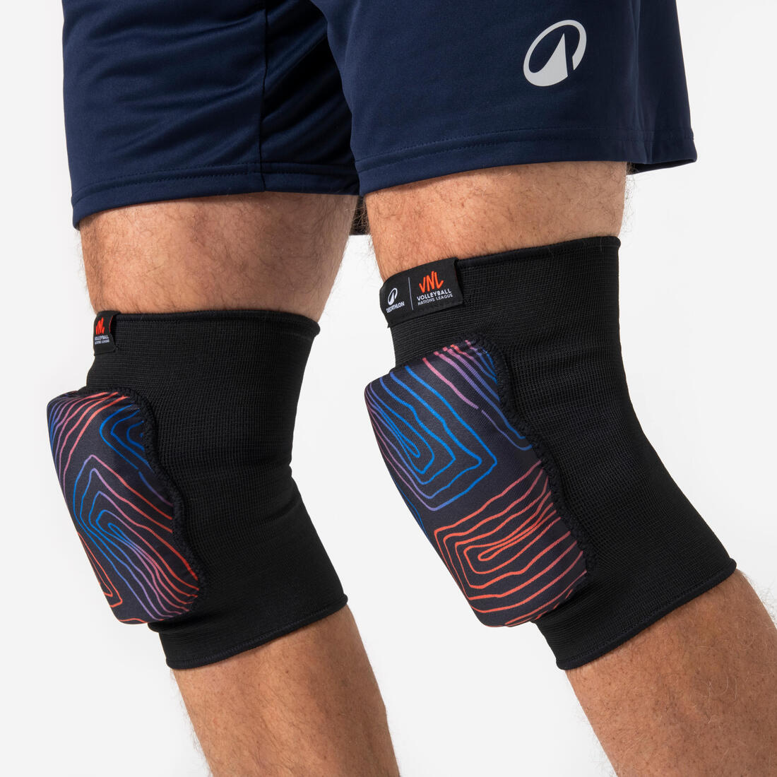 Genouillères de volley officielles de la VNL adulte, VKP100 noir