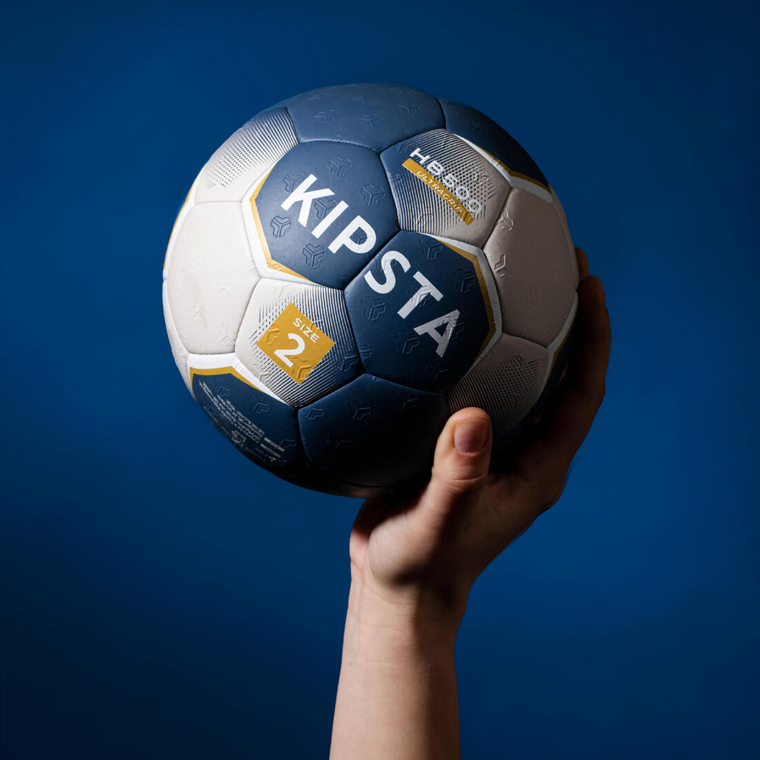 Ballon de handball taille 2 - hb500 hybride bleu/gris