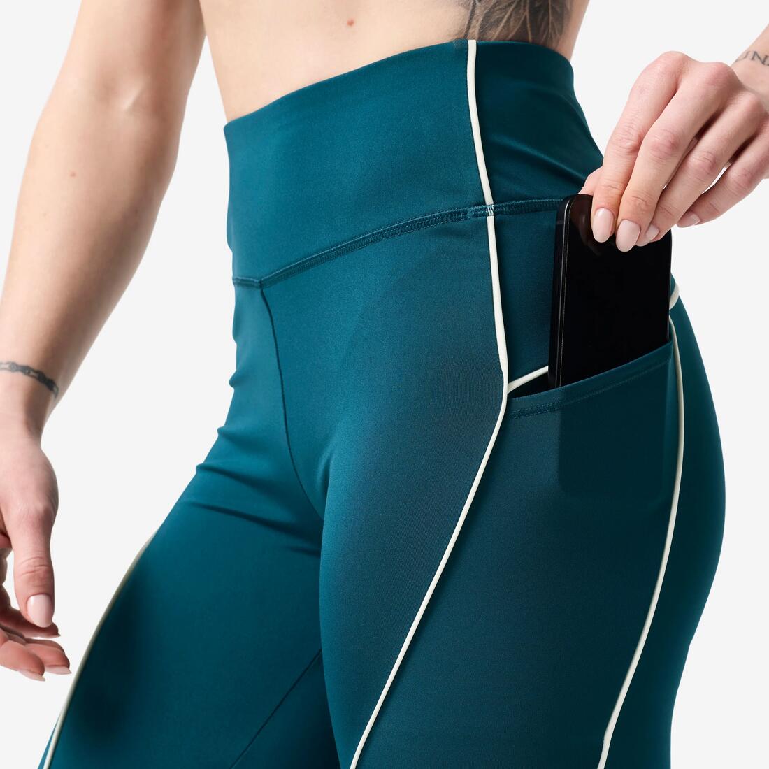 Legging taille haute femme, noir et