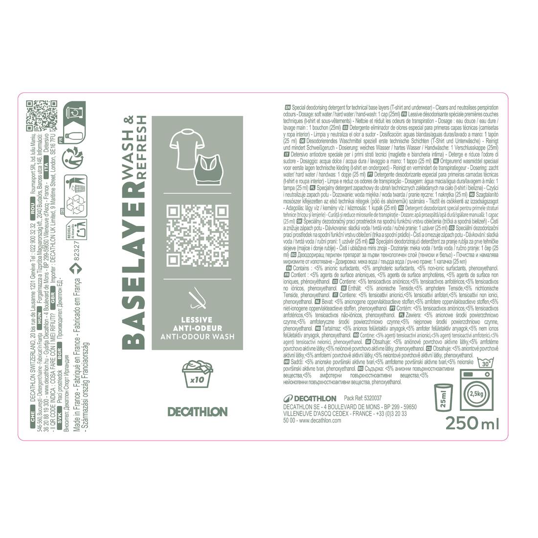 Lessive anti-odeur de transpiration, 250ml