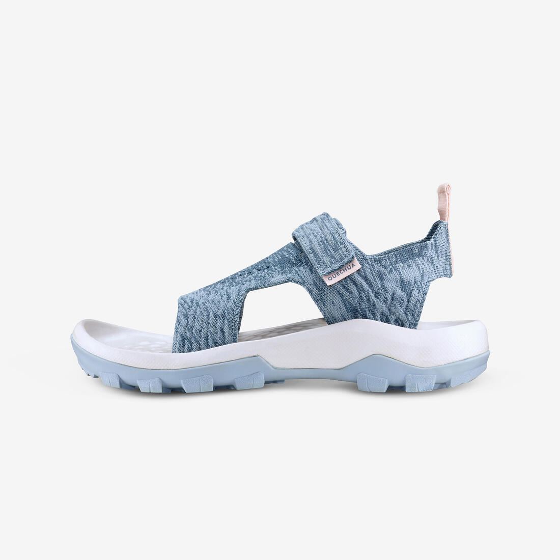 Sandales de randonnée confortables à scratch 28 au 39 enfant, NH500 gris