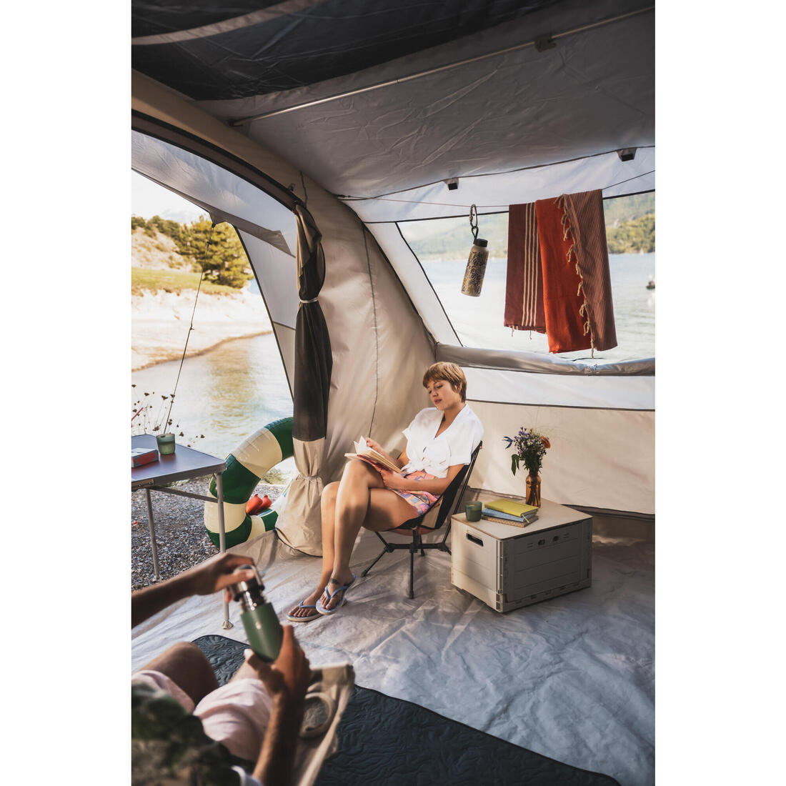 Tente de camping gonflable 6 places 3 chambres,  Fresh & Black, Air Seconds 6.3