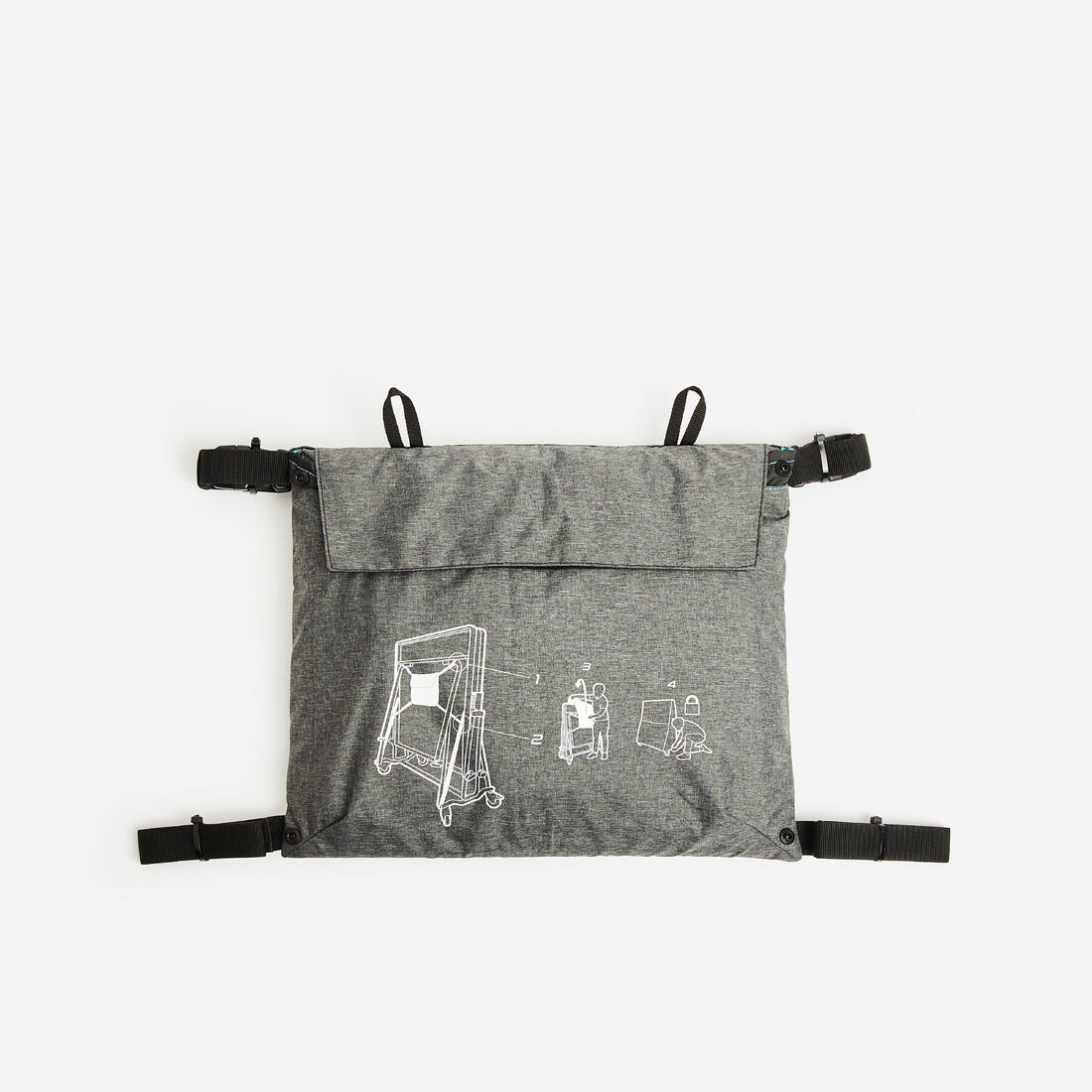 Housse pour table de ping pong de taille medium repliée - PPTC 530 Medium gris