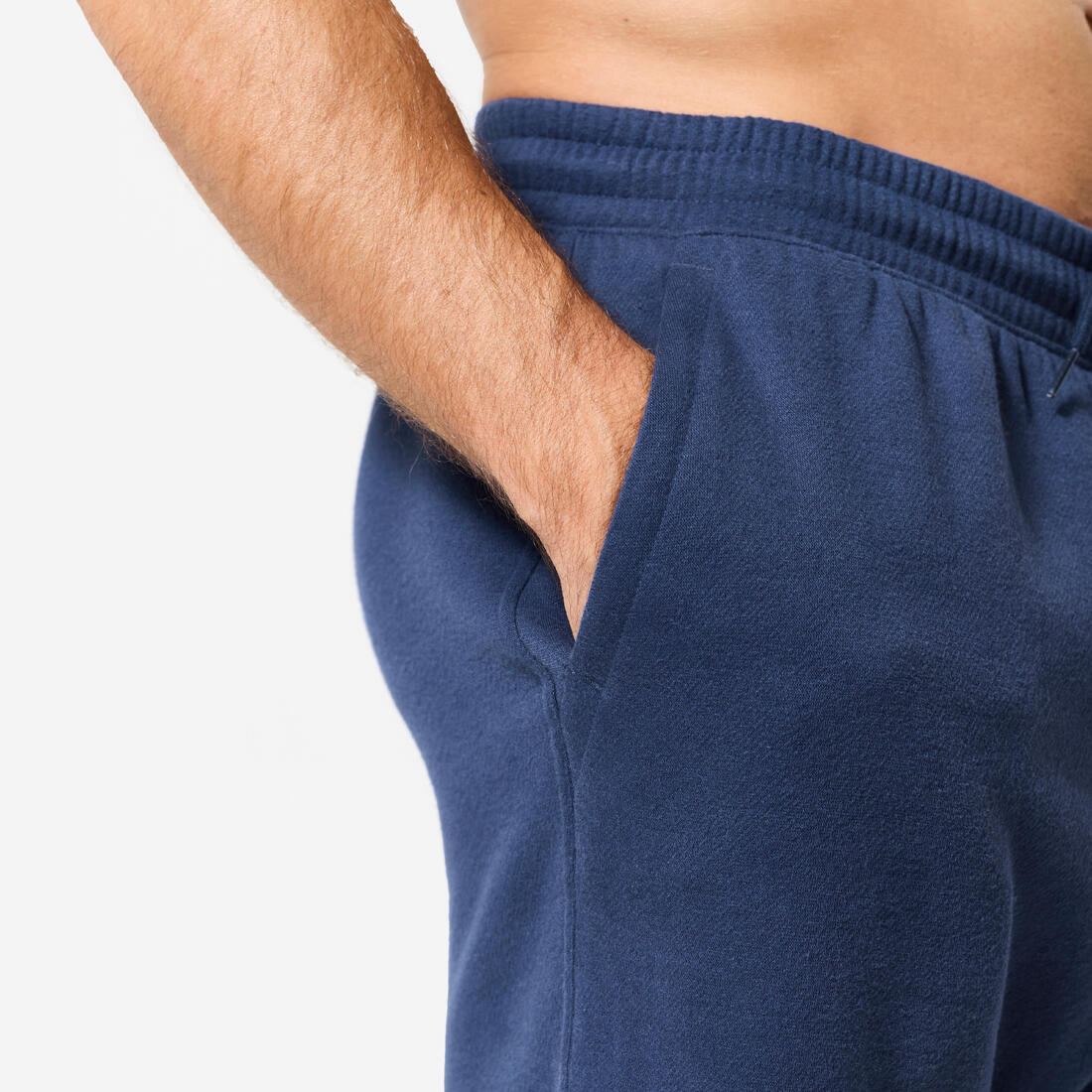 Short de fitness en molleton avec poches homme