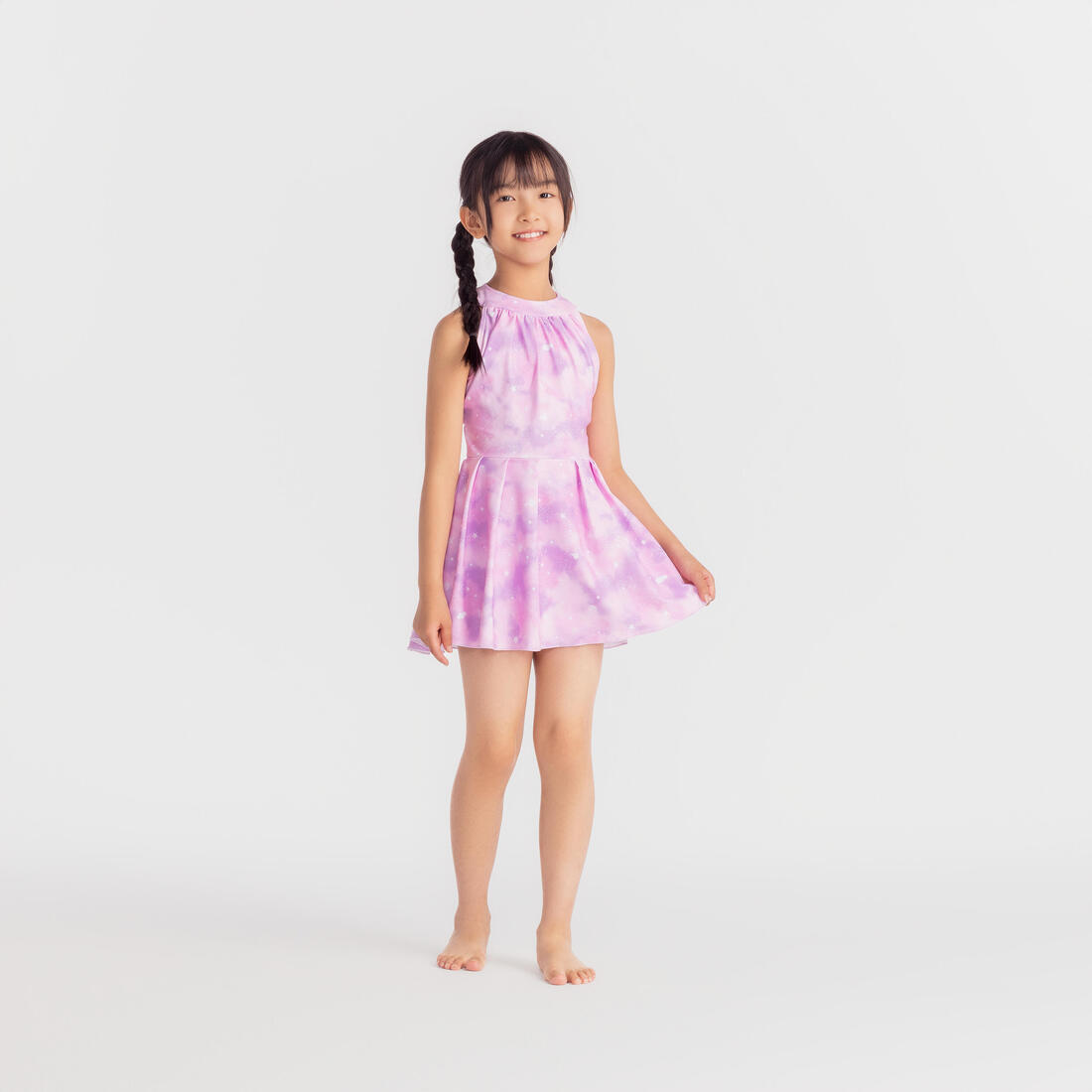 Maillot de bain jupe une pièce pour fille - CN - 1P MINI AMBRE ROSE CIEL – Default