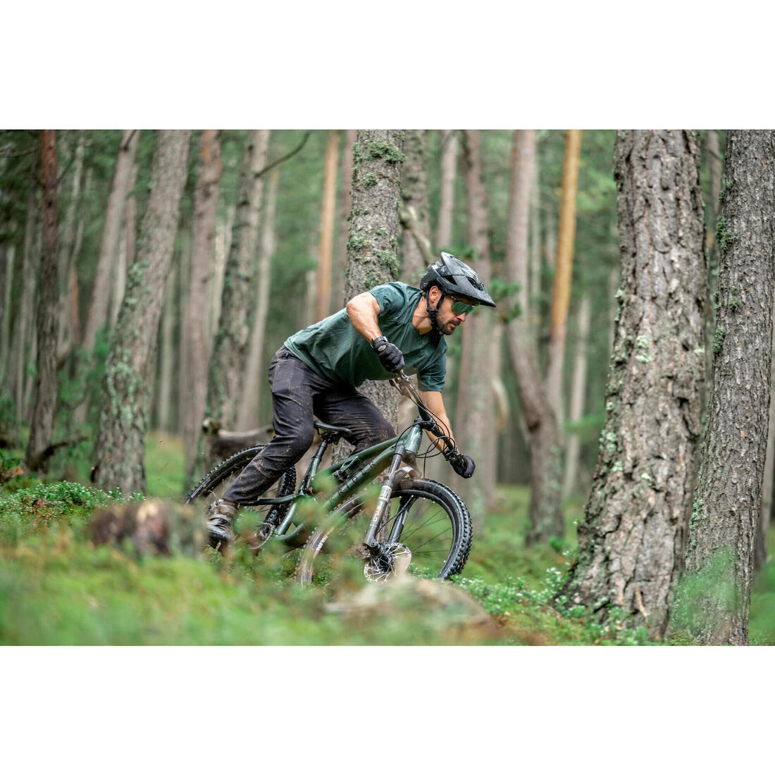 Gants de vélo protection en D3O®, 900 Noir