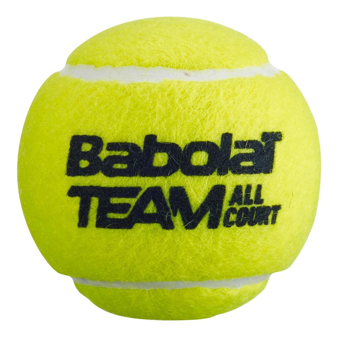 Balle de tennis babolat team all court *4 jaune speed