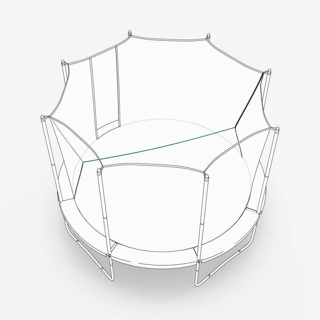 Jeu de trampoline, Elastique de saut en hauteur