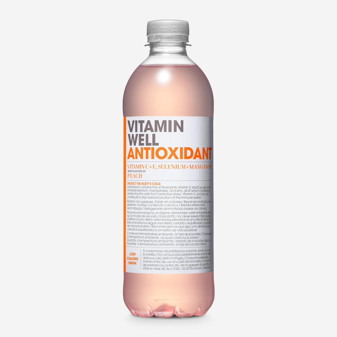 Boisson enrichie en vitamines pêche, Antioxidant 500ml