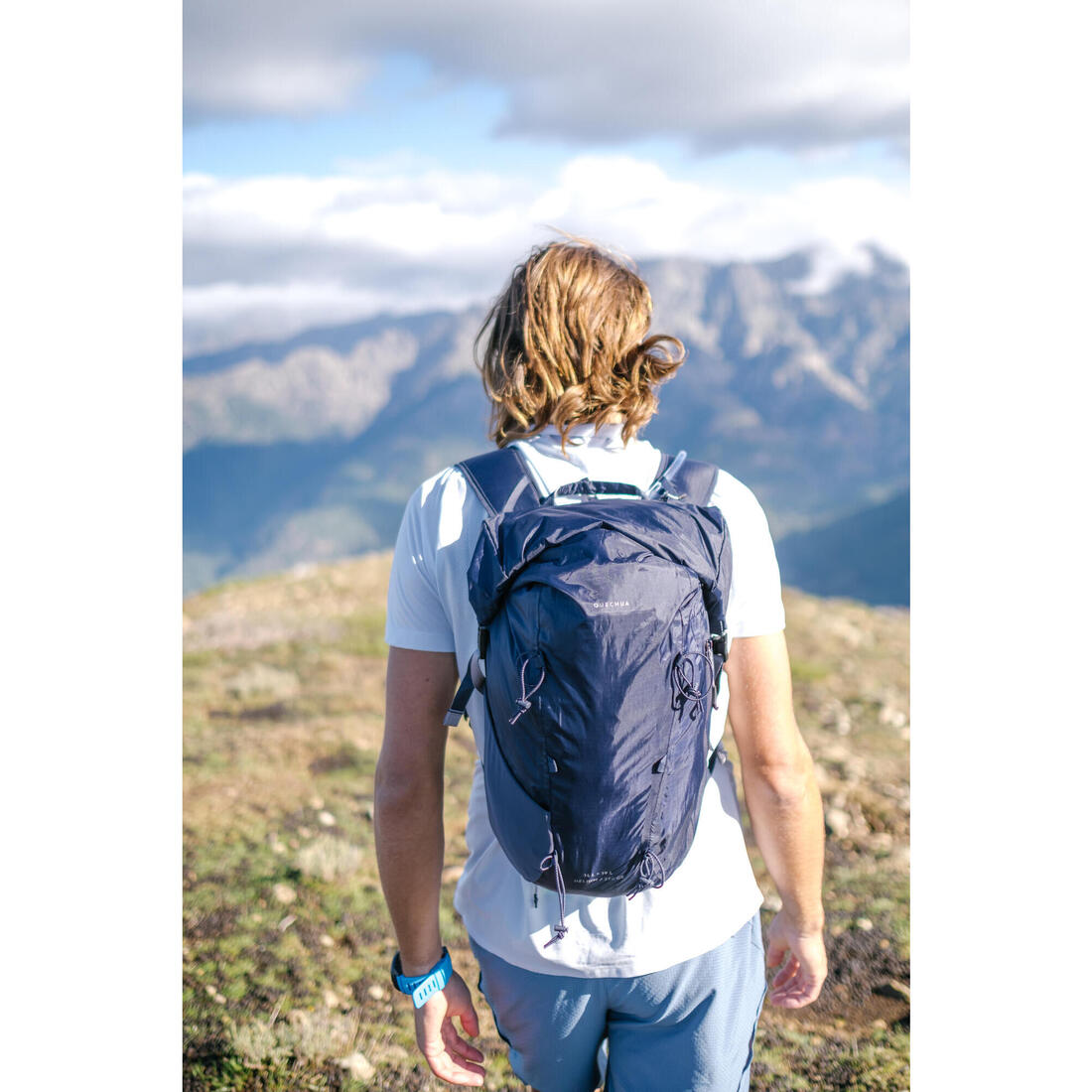 Short de randonnée rapide FH 900 Homme bleu tempête.