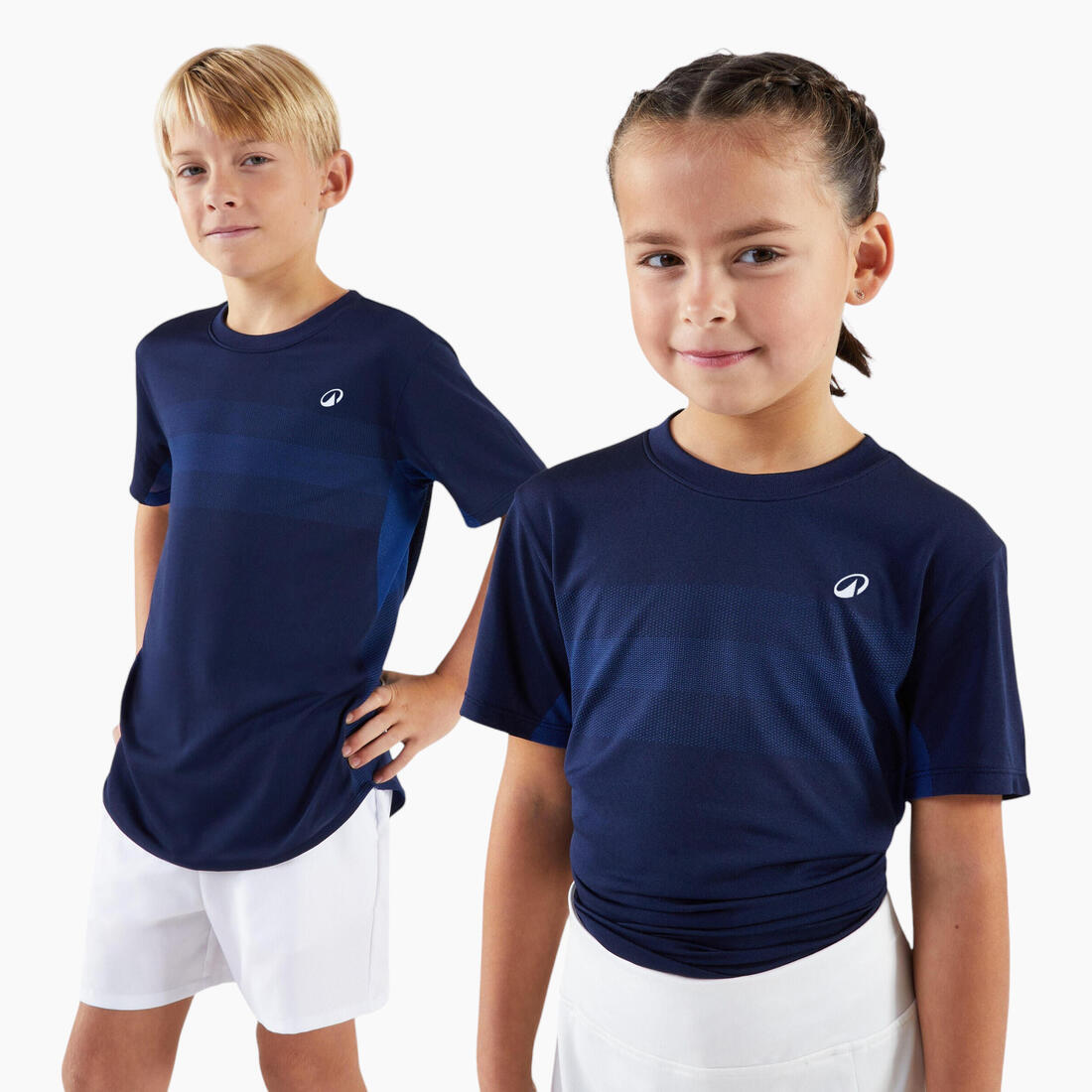 T-shirt de tennis Junior - T-shirt Light bleu foncé