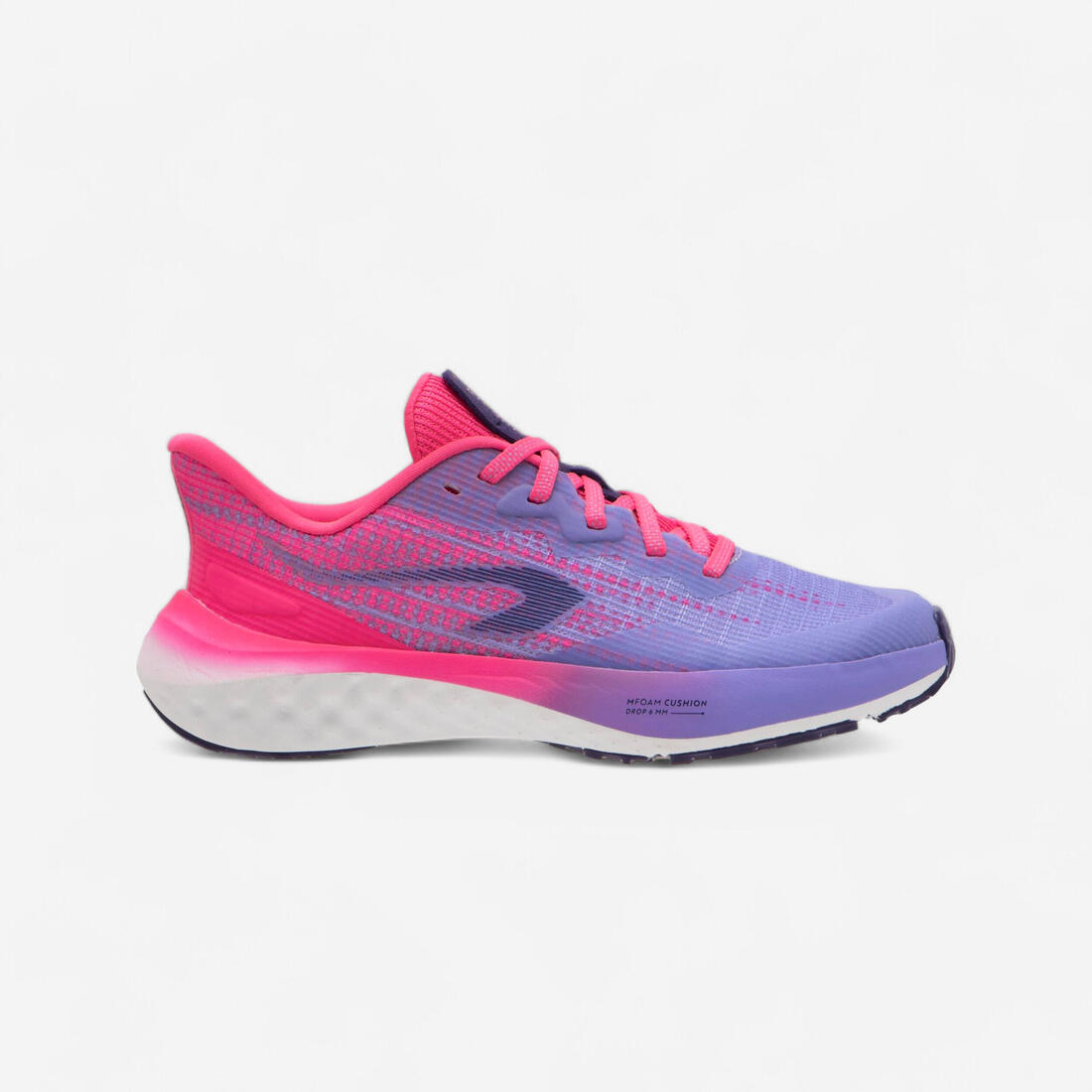 Chaussures de running Enfant - KIPRUN K500 FAST noires et jaunes – violet lavande