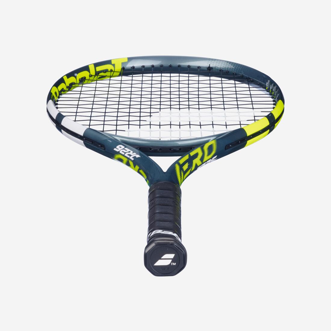 Raquette de tennis enfant 26 pouces, Babolat aero jr 26 gris jaune.
