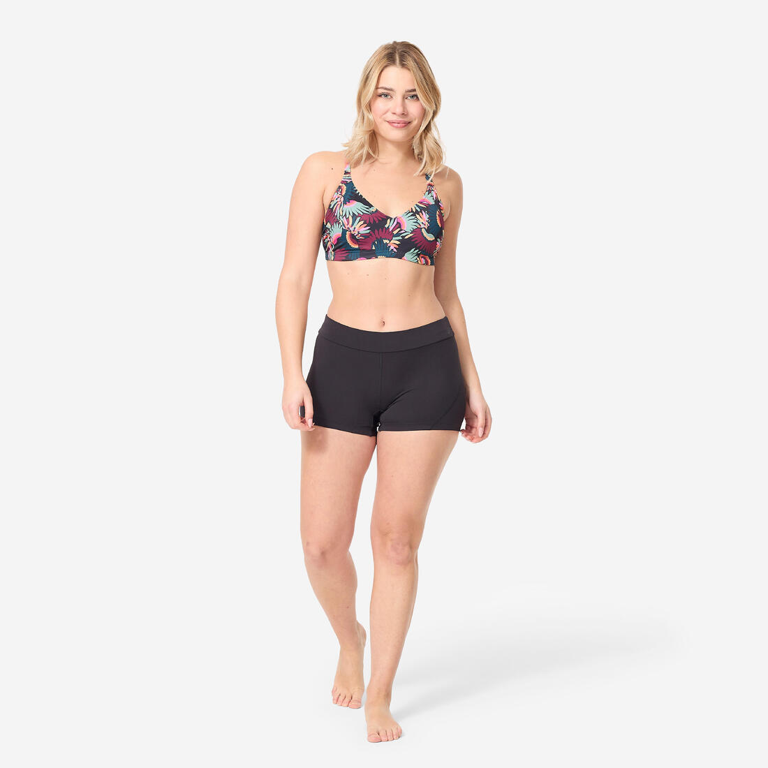 Haut de maillot de bain de natation femme lila ara