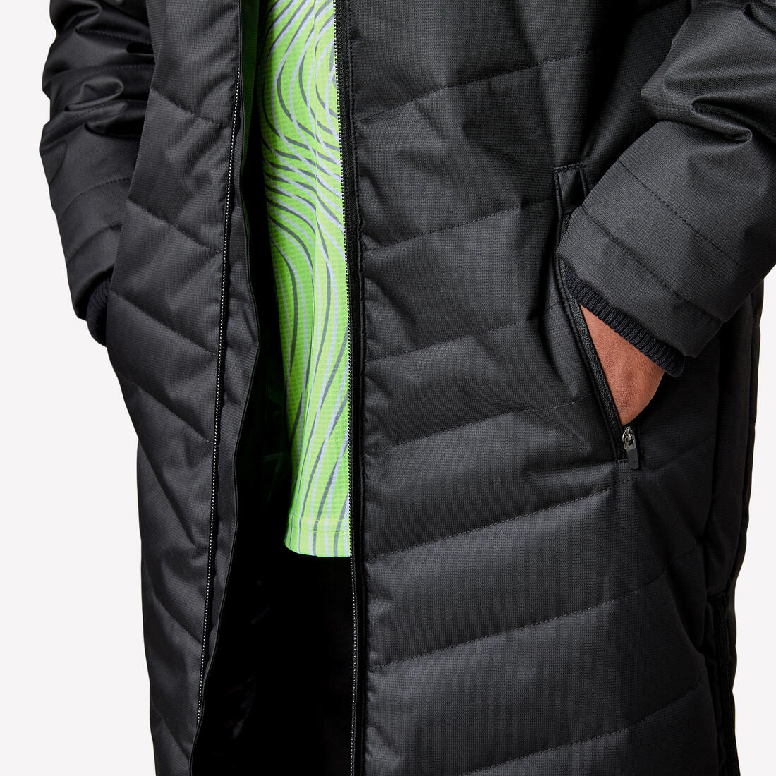 PARKA LONGUE  DE FOOTBALL ENFANT TRX NOIRE