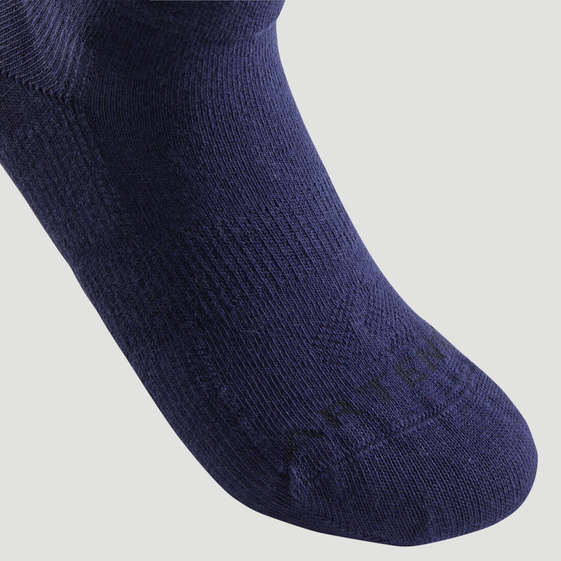 CHAUSSETTES DE SPORT ENFANT MI-HAUTES RS 160  BLANC MARINE LOT DE 3