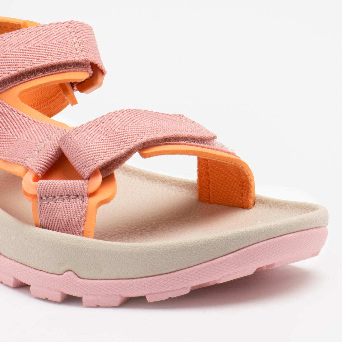 Sandales de randonnée confortables à scratch 32 au 38 enfant, NH500