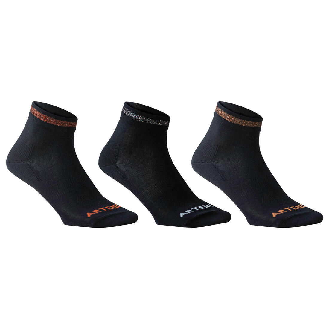 CHAUSSETTES DE SPORT MI-HAUTES RS 160 BLANCHES LOT DE 3.