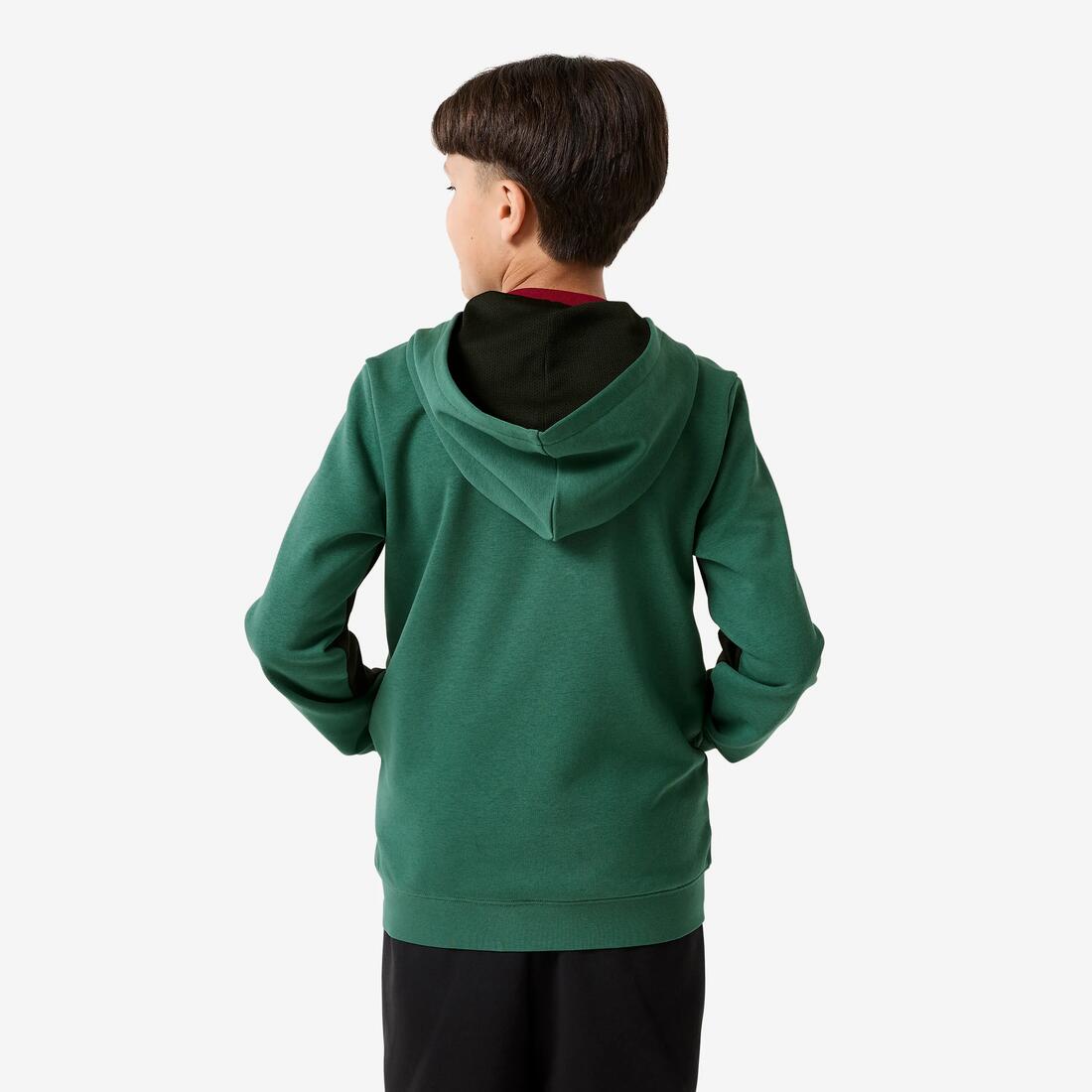Ensemble de survêtement zippé enfant, vert et noir
