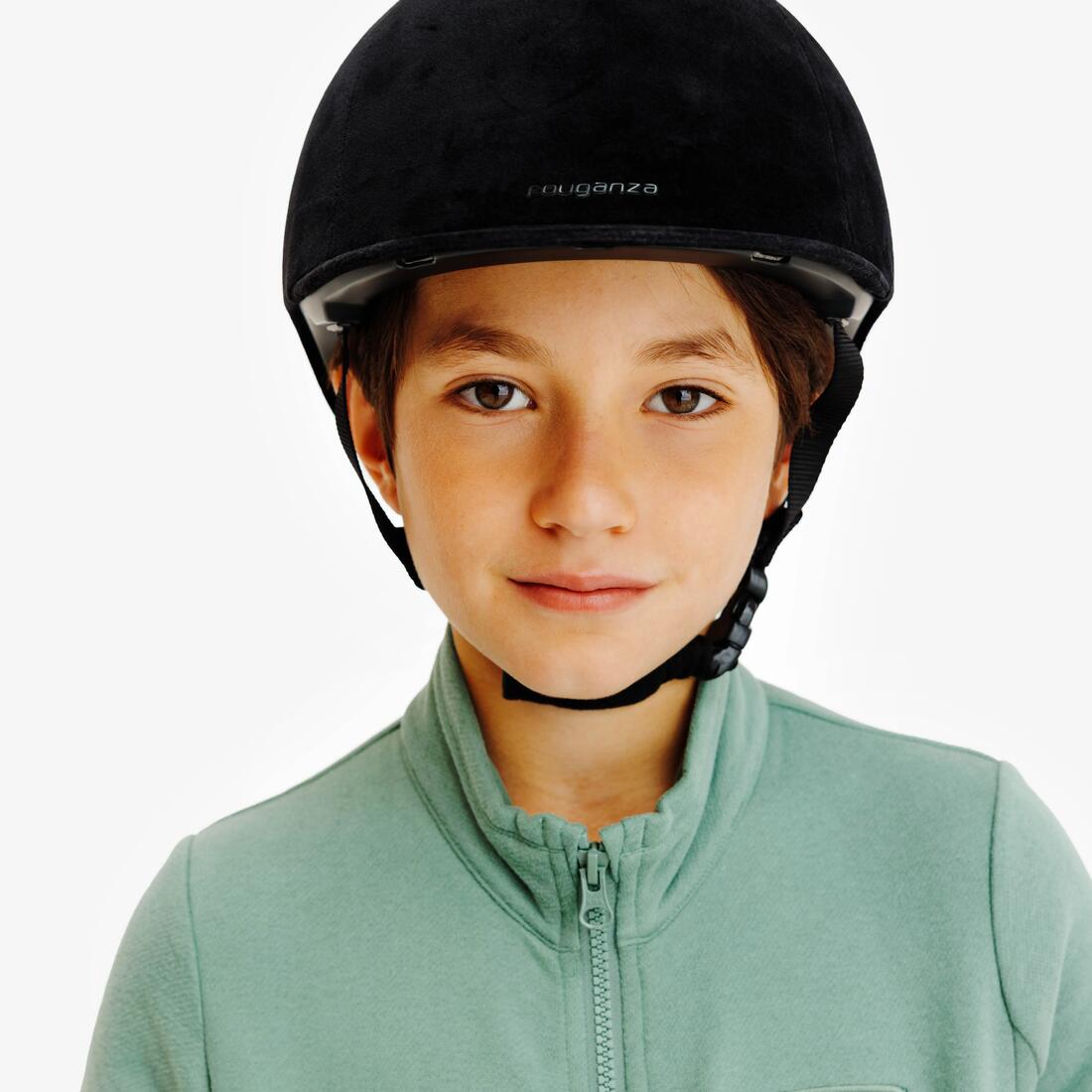 Casque équitation adulte et enfant - 140 velours noir