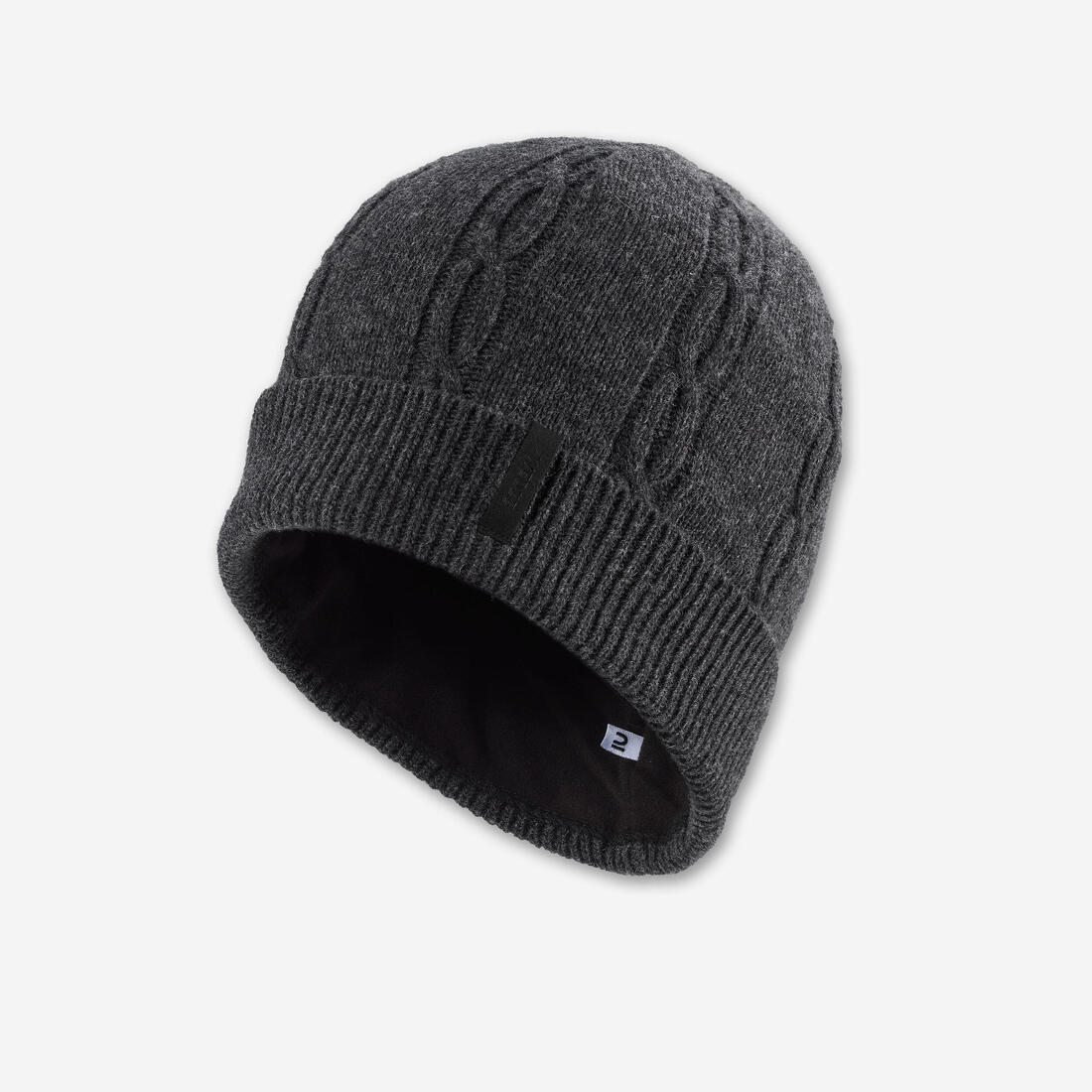Bonnet de ski torsade laine adulte - gris