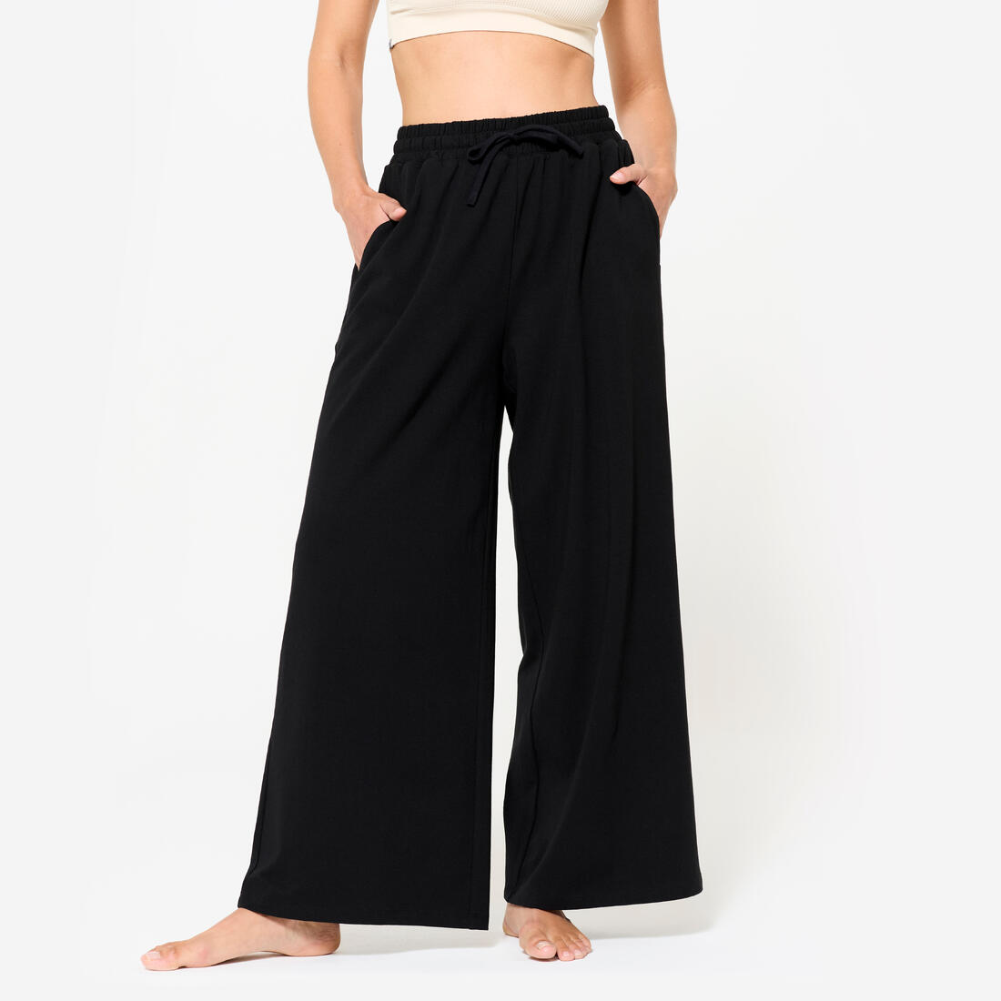 Pantalon de jogging large en coton et extensible femme