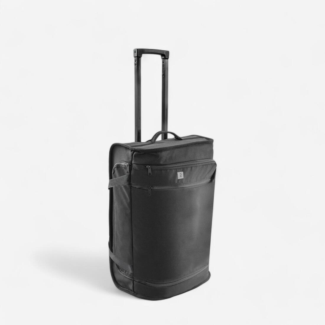 Valise 30L à roulettes - sac de voyage transport cabine - ESSENTIAL noire grise – noir