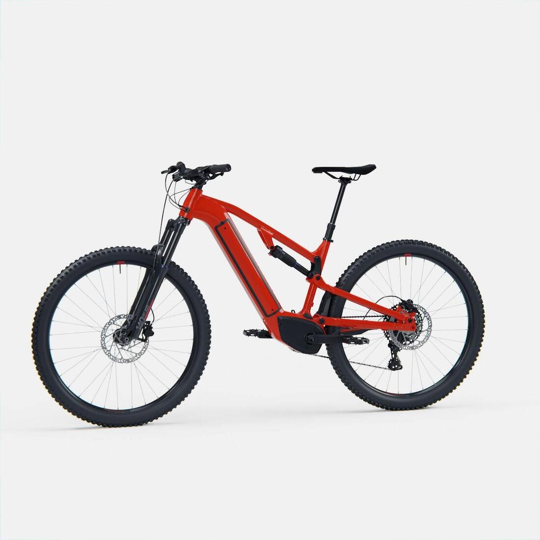 Vélo VTT électrique tout suspendu 29" - E-EXPL 520 S Rouge vif