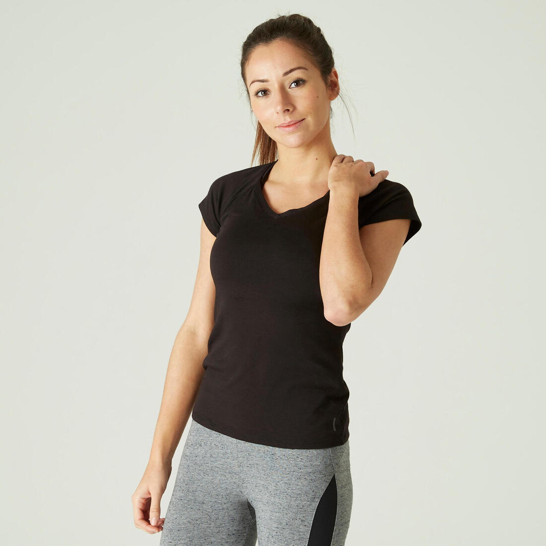 T-shirt Col V fitness Femme - 500