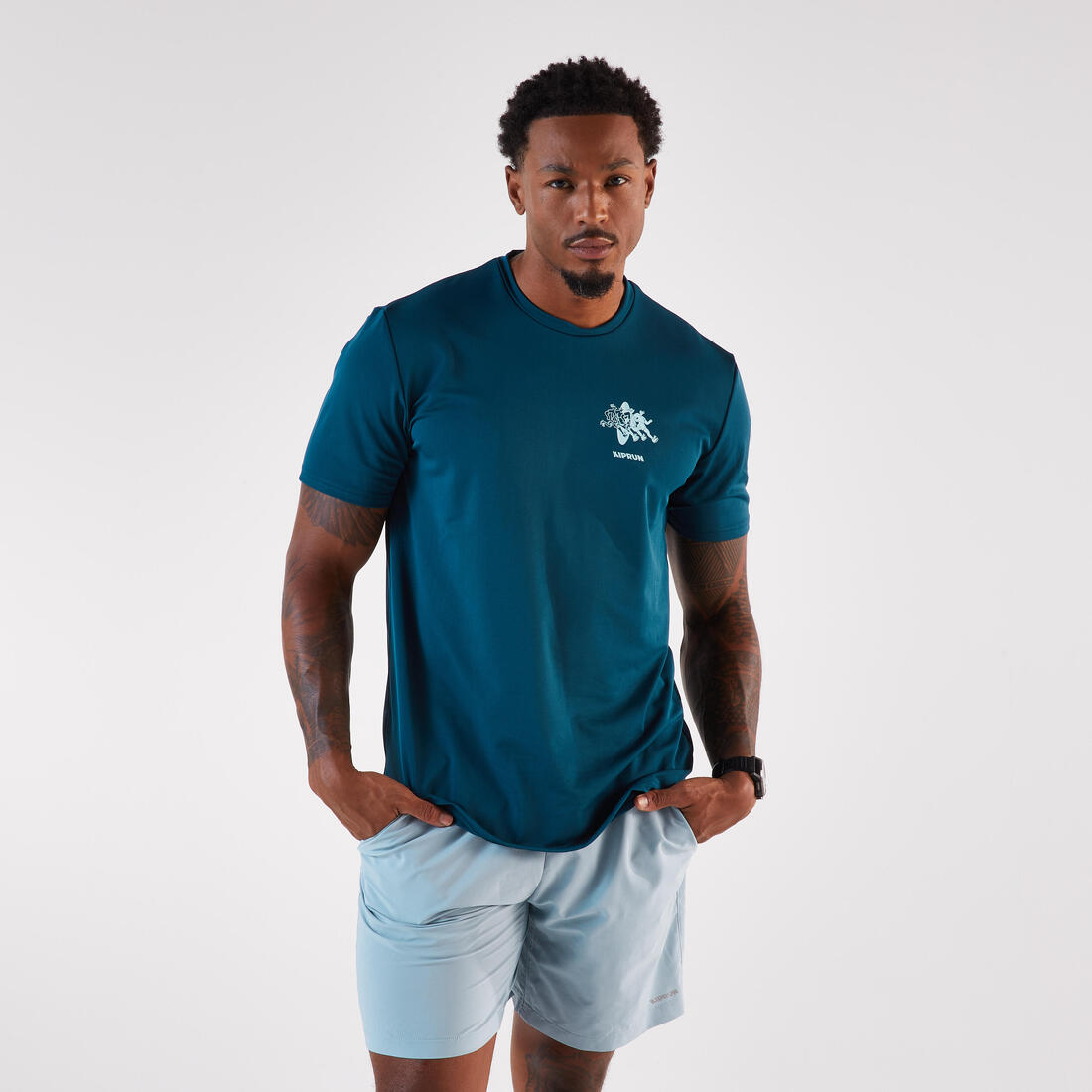 T-shirt running respirant Homme,  Kiprun Run 500