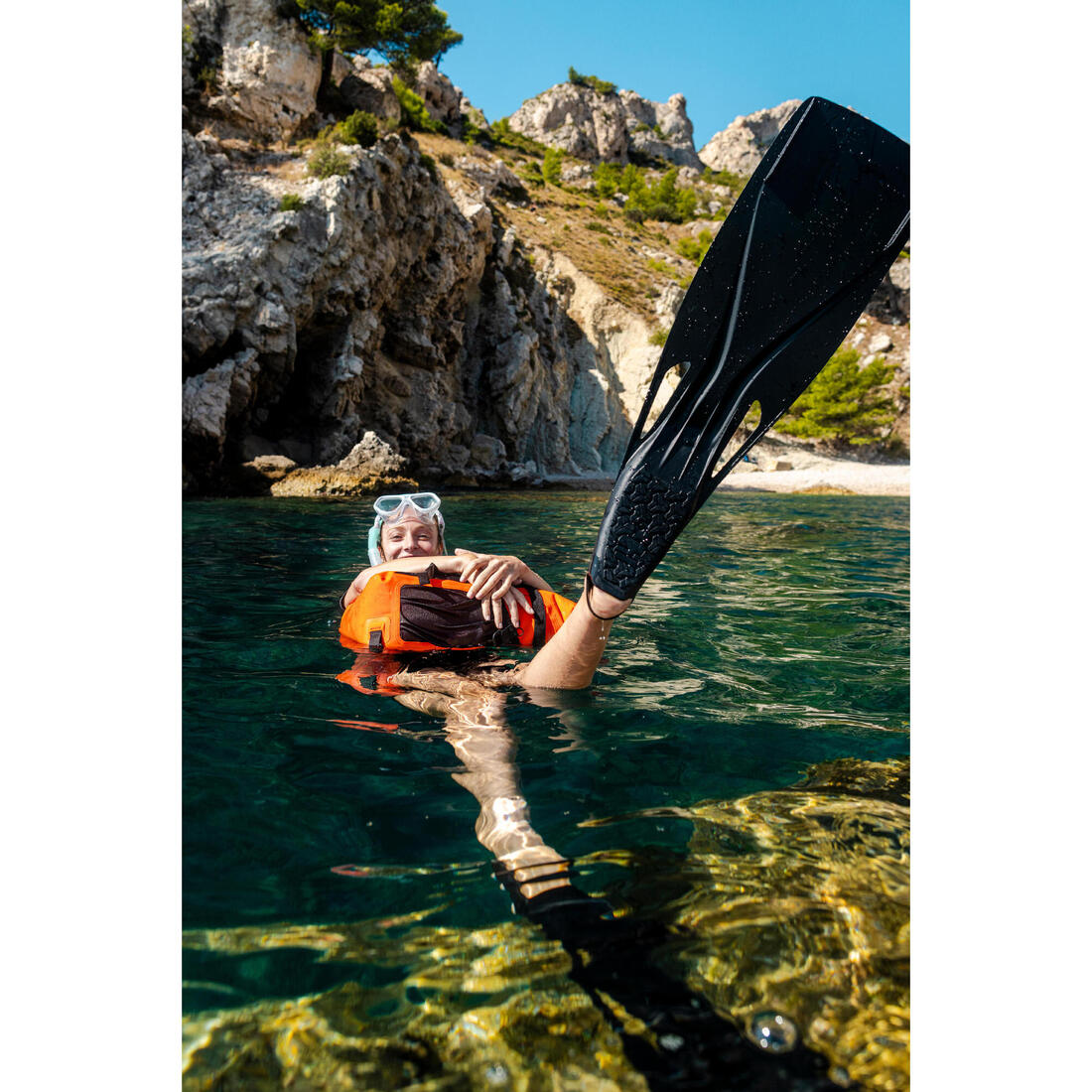 Tuba plongée sec avec soupape système drytop - 100 dry top