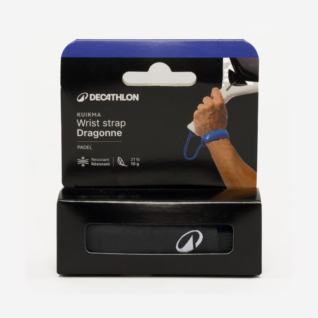 Dragonne de raquette de padel Kuikma personnalisable et lavable - Noire