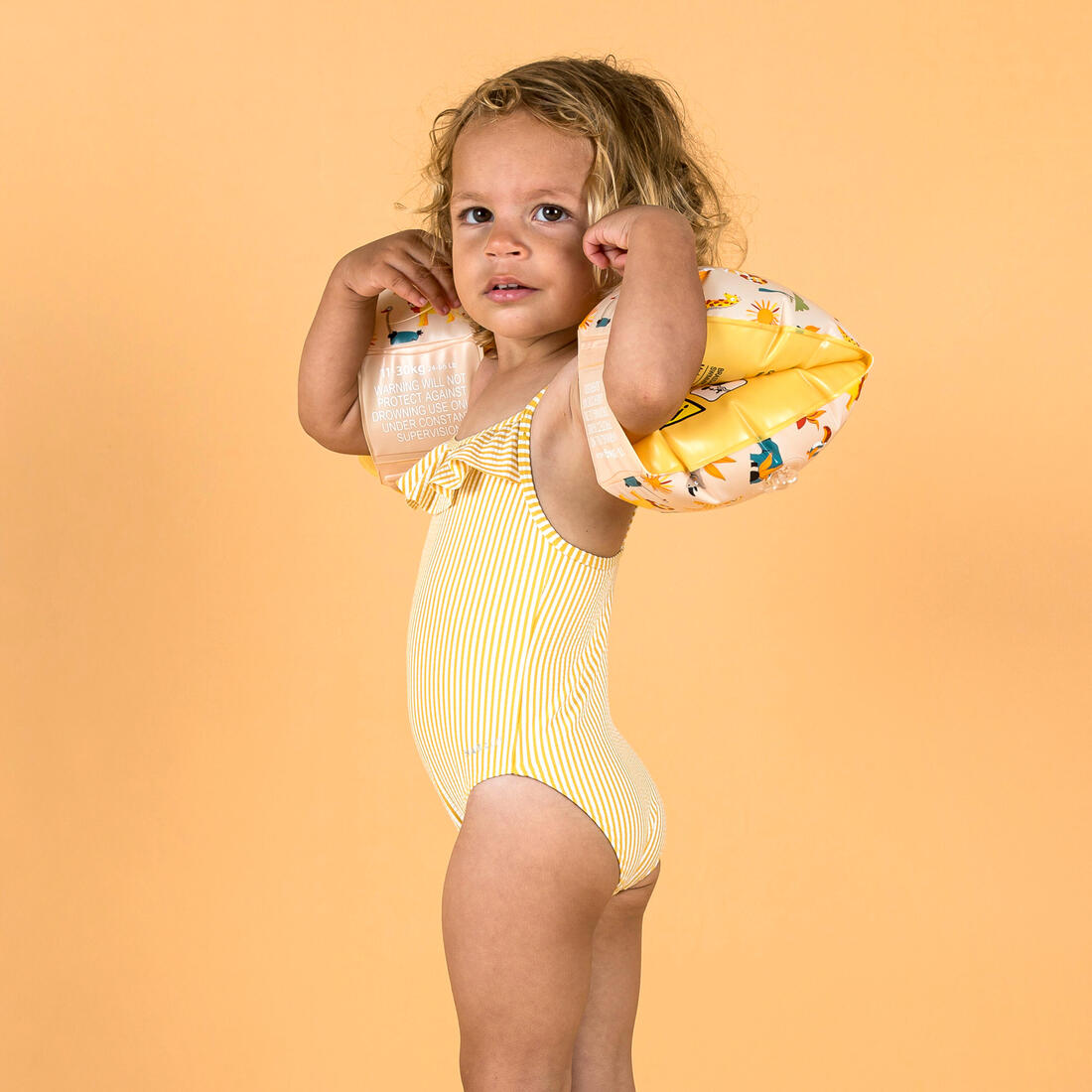 Maillot de bain bébé fille une pièce imprimé avec des volants