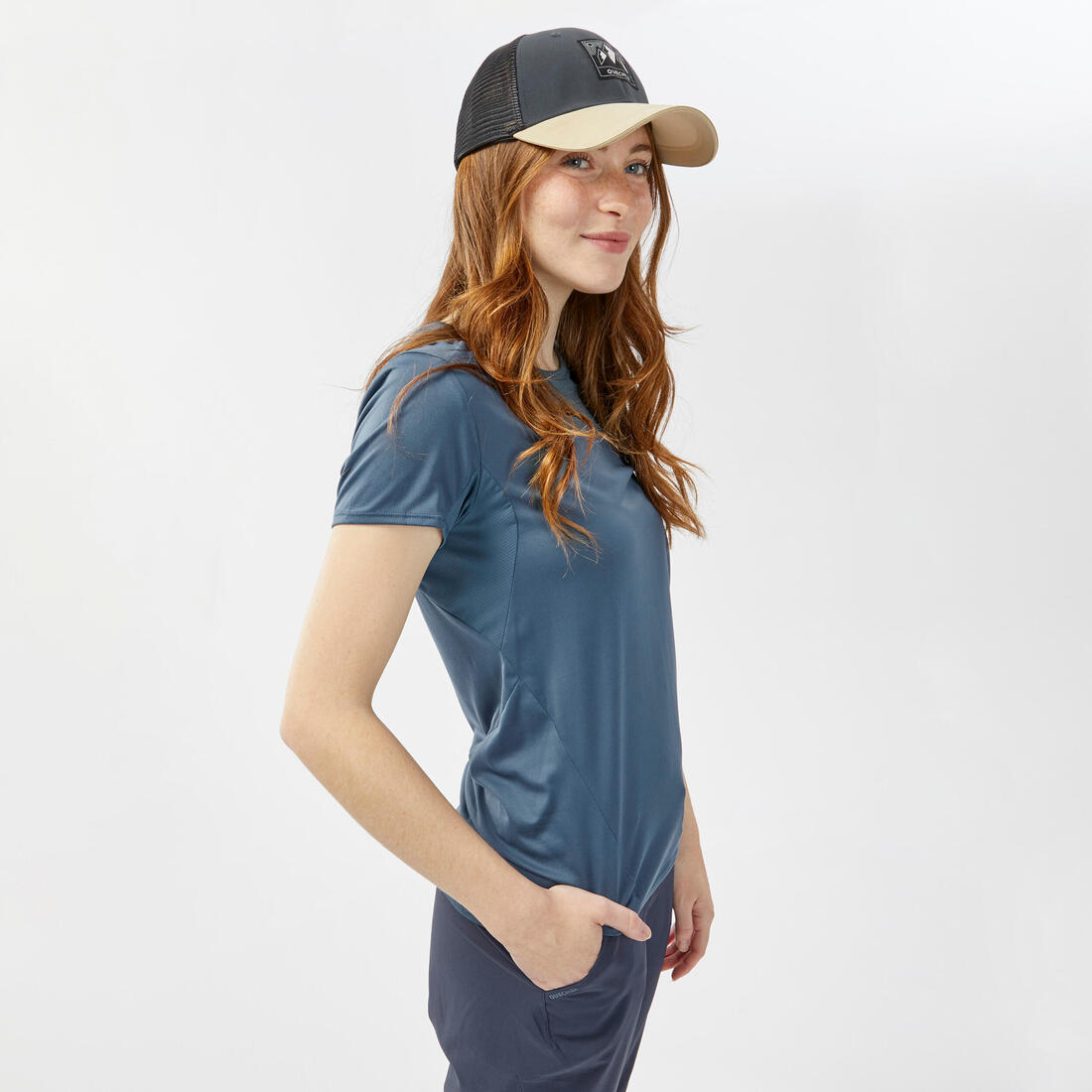 T-shirt manches courtes de randonnée montagne - MH100 - Femme