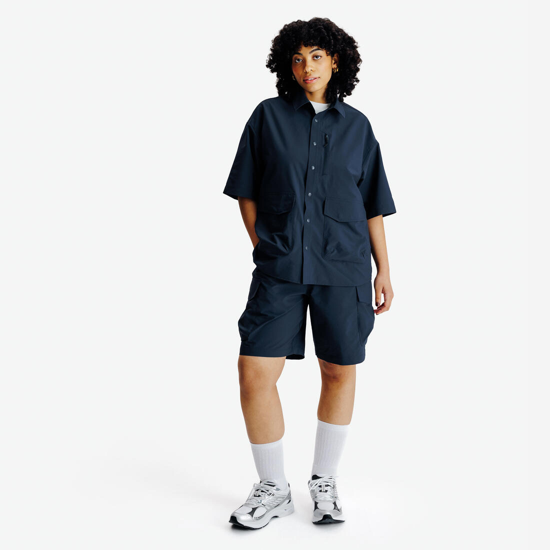 Short Seerucker unisexe, Lifetech, Bleu asphalte
