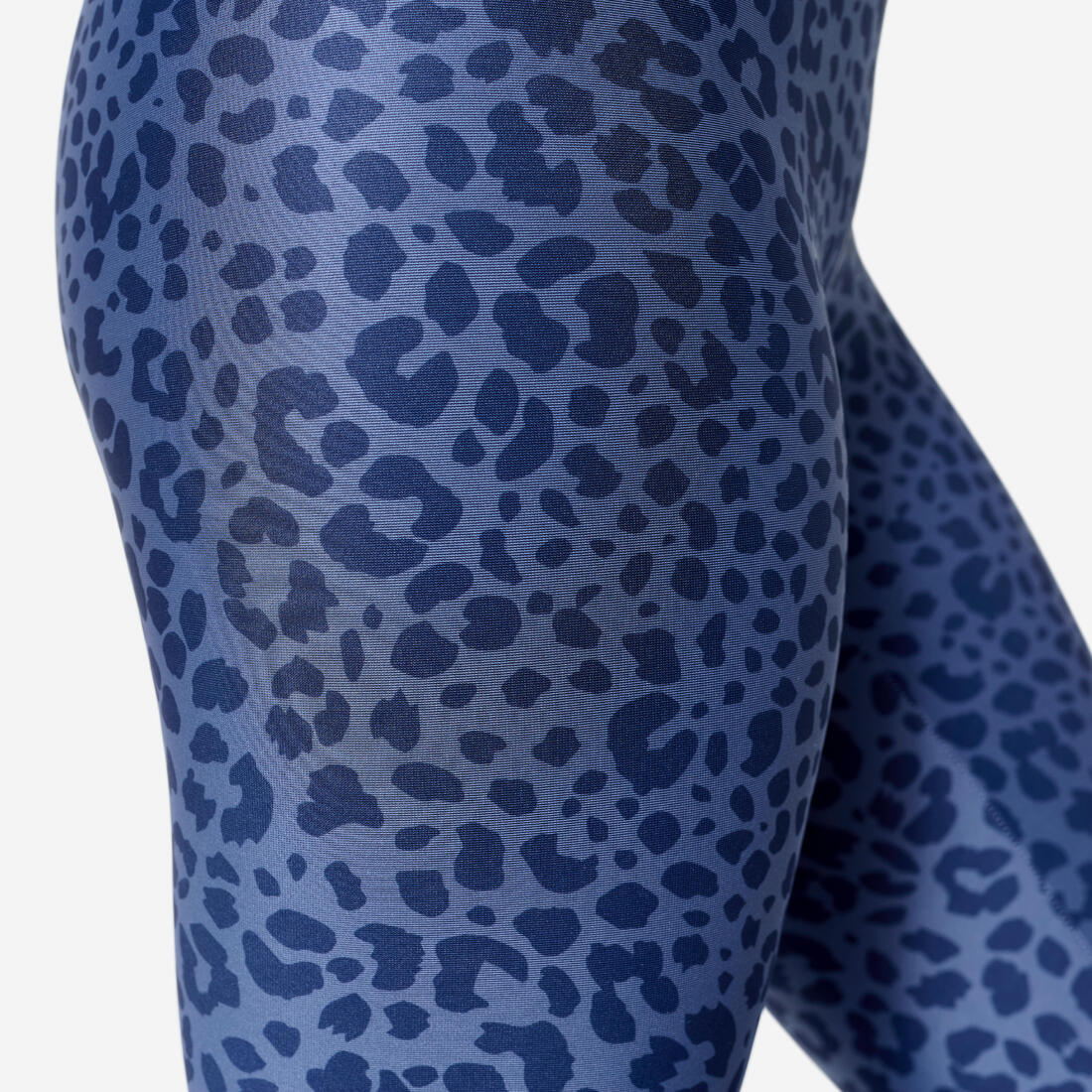 Legging de fitness taille haute femme, imprimé gris chiné