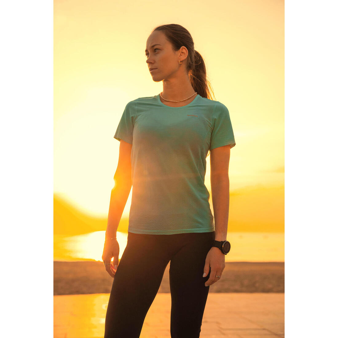 T-shirt de running Femme, Kiprun Run 500 Confort