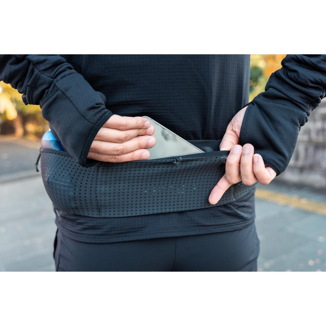 Ceinture hydratation de running porte flasques noire