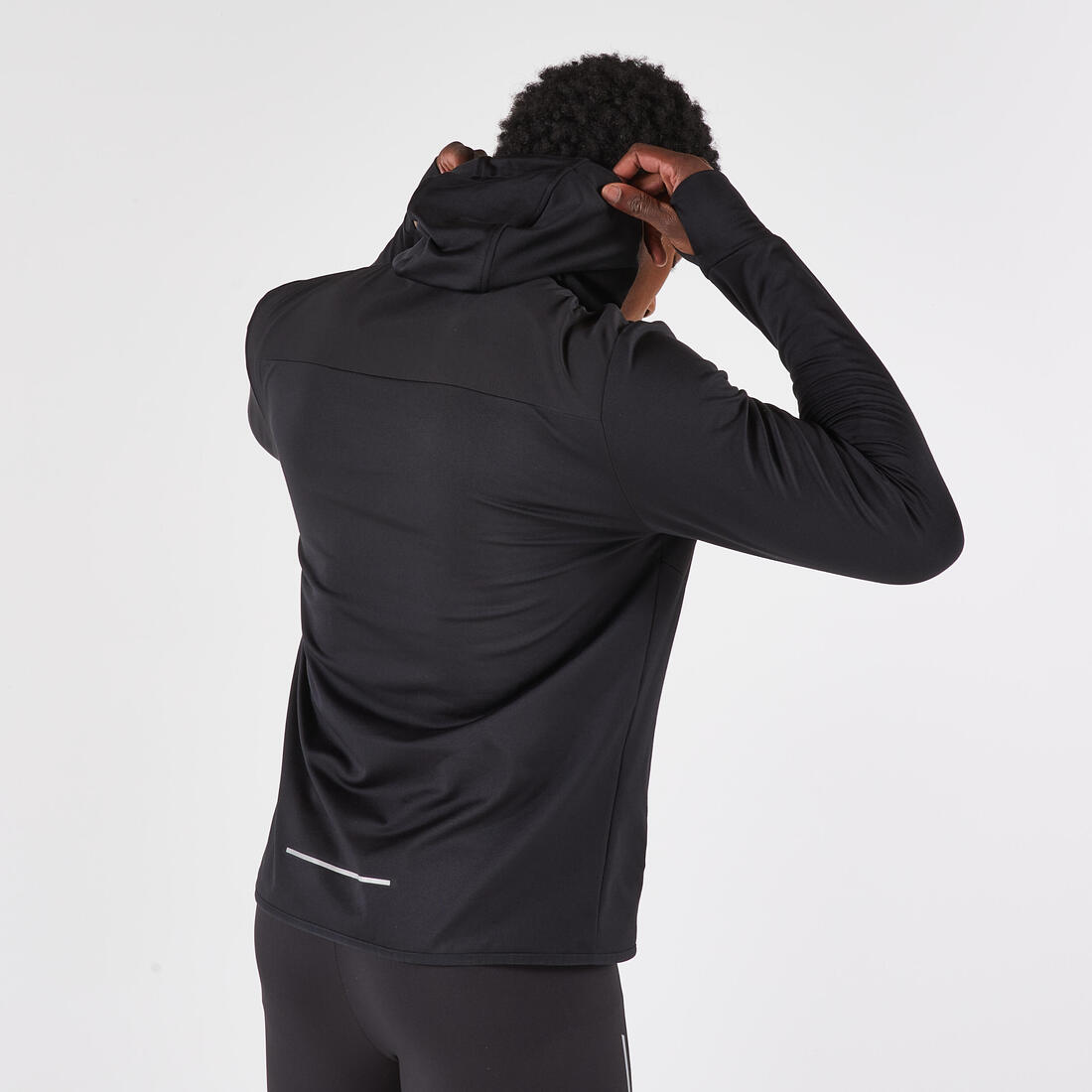 Veste chaude de running Homme, KIPRUN Run 100 warm noire