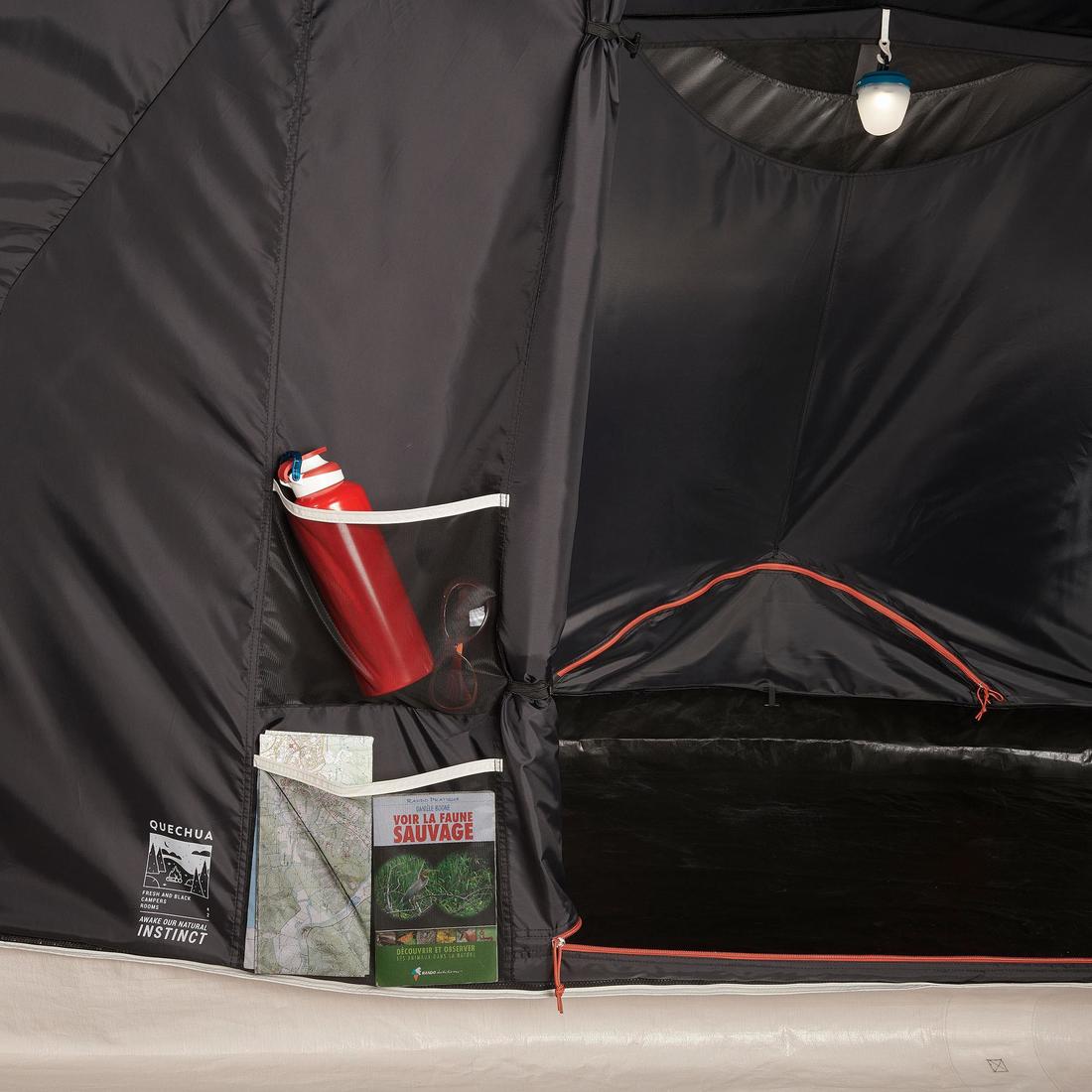 Tente de camping gonflable 4 places 2 chambres, Fresh & Black, Air Seconds 4.2