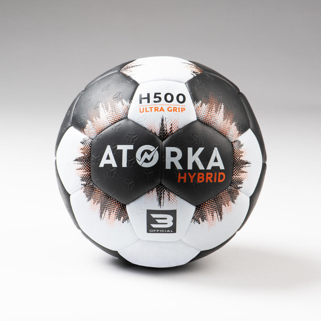 Ballon de handball taille 3 - hb500 hybride bleu/gris