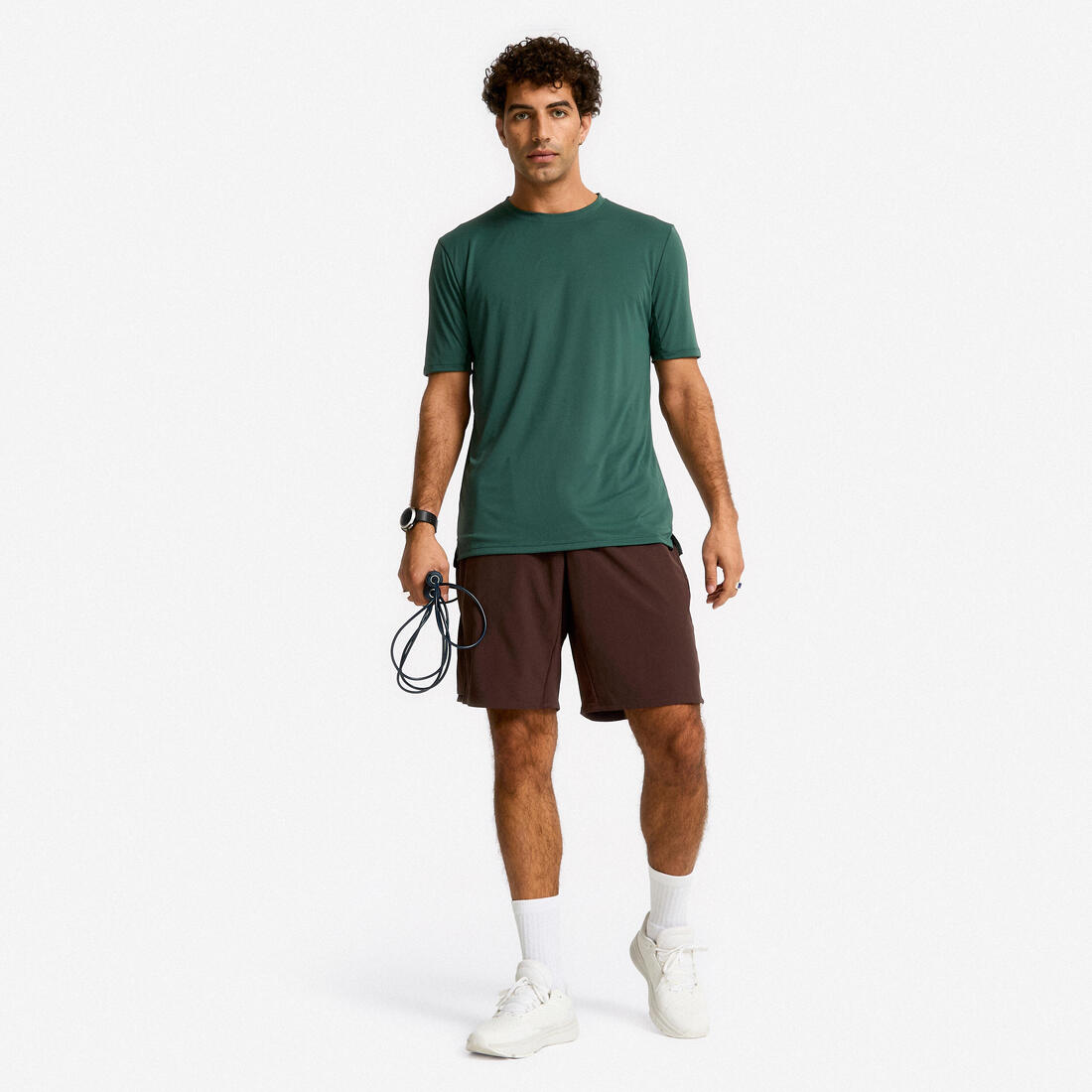 T-shirt de fitness manches courtes respirant col rond homme