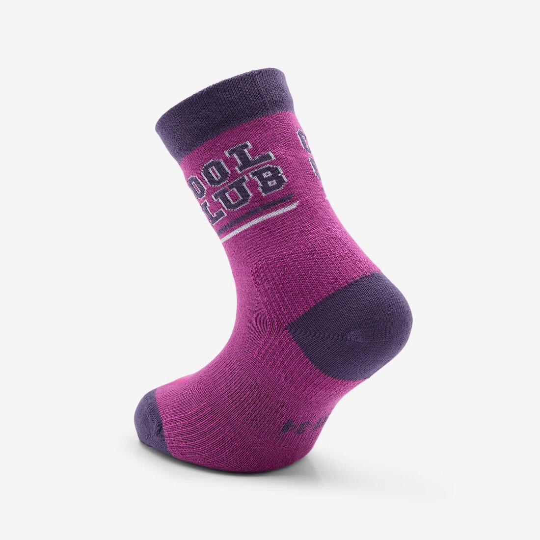 Chaussettes de sport hautes enfant, violet et