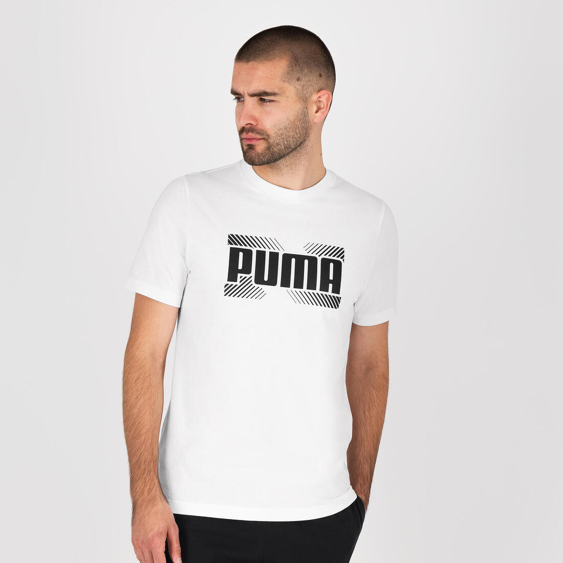 T-shirt PUMA active fitness manches courtes coton homme blanc – Default