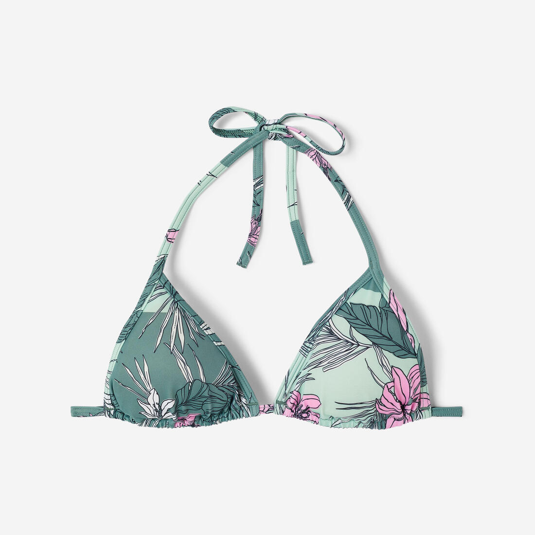 Haut de maillot de bain femme triangle coulissant avec coques mae graphiti