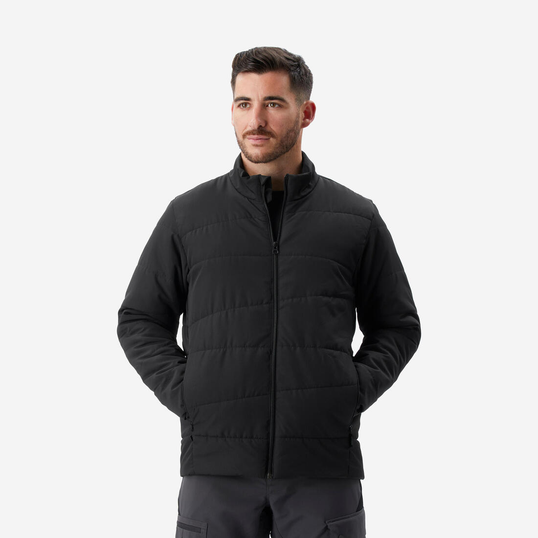 Doudoune de trek synthétique homme, MT50 0°C noir